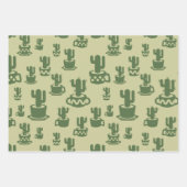 Kakteen-Silhouette in Tassen und Töpfen Geschenkpapier Set (Vorderseite 2)