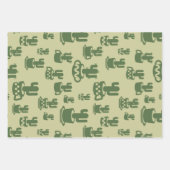 Kakteen-Silhouette in Tassen und Töpfen Geschenkpapier Set (Vorderseite)