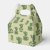 Kakteen-Silhouette in Tassen und Töpfen Geschenkschachtel (Rückseite)