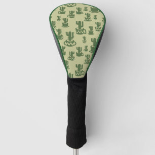 Kakteen-Silhouette in Tassen und Töpfen Golf Headcover