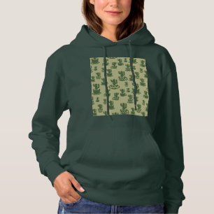 Kakteen-Silhouette in Tassen und Töpfen Hoodie