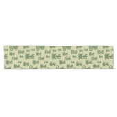 Kakteen-Silhouette in Tassen und Töpfen Kurzer Tischläufer (Horizontal)