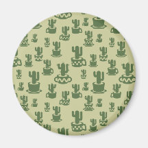 Kakteen-Silhouette in Tassen und Töpfen