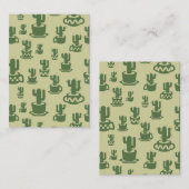 Kakteen-Silhouette in Tassen und Töpfen Mitteilungskarte (Vorne/Hinten)