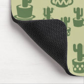 Kakteen-Silhouette in Tassen und Töpfen Mousepad (Ecke)