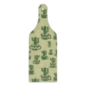 Kakteen-Silhouette in Tassen und Töpfen Schneidebrett (Vorderseite)