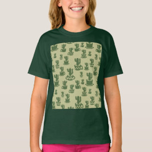 Kakteen-Silhouette in Tassen und Töpfen T-Sh T-Shirt