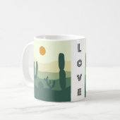 Kakteen, Sonne und Wüste Kaffeetasse (Vorderseite Links)