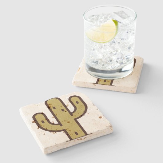 Kakteen Steinuntersetzer (Seitenansicht)