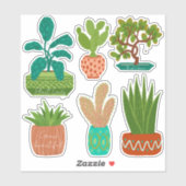 Kakteen Stickers Scrapbook Hauspflanzen Aufkleber (Blatt)