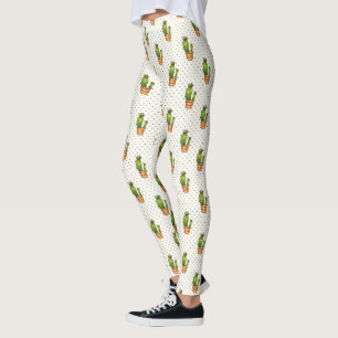 Kakteen & Succulent Polk Dot Muster 3 Leggings