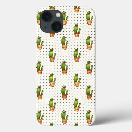 Kakteen & Succulent Polk Dot Muster Case-Mate iPhone Hülle (Rückseite)