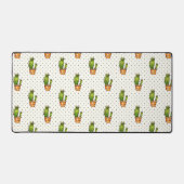 Kakteen & Succulent Polk Dot Muster Schreibtischunterlage (Vorderseite)