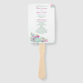 Kakteen & Succulent Wedding Zeremony Programs Fächer (Vorderseite)