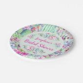 Kakteen & Succulents-Brautparty Pappteller (Schrägansicht)