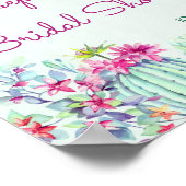 Kakteen & Succulents Foliage Brautparty Poster (Ecke)