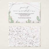 Kakteen & Succulents Unterkünfte Beilage Karte (Vorne & Hinten)