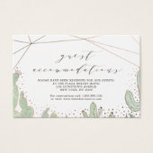 Kakteen & Succulents Unterkünfte Beilage Karte (Vorderseite)