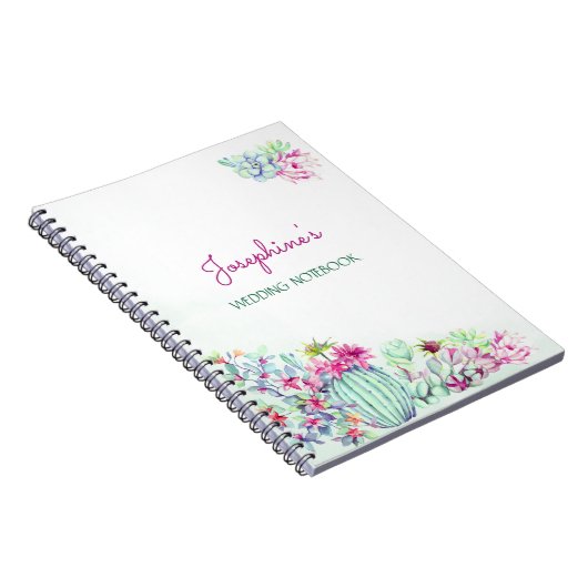 Kakteen & Succulents Wedding Planning Notebook Notizblock (Rechte Seite)