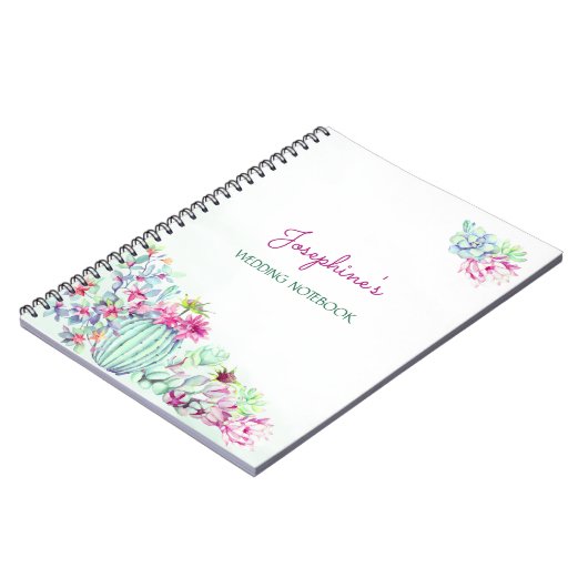 Kakteen & Succulents Wedding Planning Notebook Notizblock (Linke Seite)