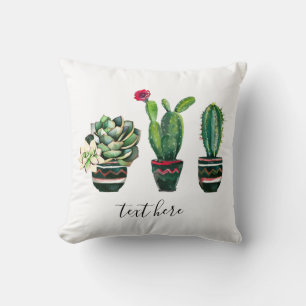Kakteen, Sukkulent, Aquarell, Fiesta, Mexikanisch, Kissen