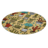 Kakteen Sukkulent: Handgezeichnete Skizze Schneidebrett (Ecke)