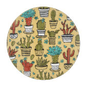 Kakteen Sukkulent: Handgezeichnete Skizze Schneidebrett (Vorderseite)