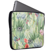 Kakteen, Sukkulente: floraler Aquarelldruck. Laptopschutzhülle (Vorne Rechts)
