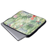 Kakteen, Sukkulente: floraler Aquarelldruck. Laptopschutzhülle (Vorne Knopf)