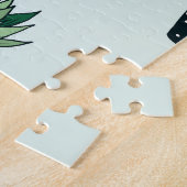 Kakteen-Sukkulente, handgezeichnet nahtlos. Puzzle (Seite)