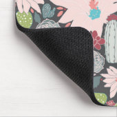 Kakteen Sukkulente Pflanze in Grüntönen Pinks Must Mousepad (Ecke)