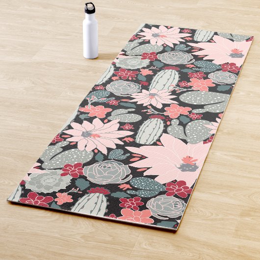 Kakteen Sukkulente Pflanze Rosa Minzbraun Yogamatte