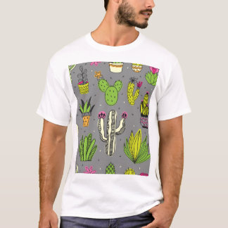 Kakteen, Sukkulente: tropischer Vintager Hintergru T-Shirt
