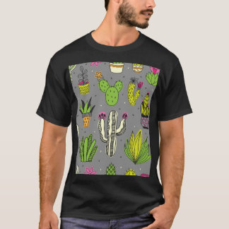 Kakteen, Sukkulente: tropischer Vintager Hintergru T-Shirt