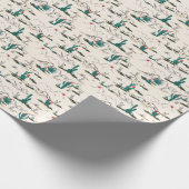 Kakteen Sukkulente: Vintage Wüstenflora. Geschenkpapier (Ecke)