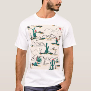 Kakteen Sukkulente: Vintage Wüstenflora. T-Shirt