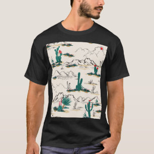 Kakteen Sukkulente: Vintage Wüstenflora. T-Shirt
