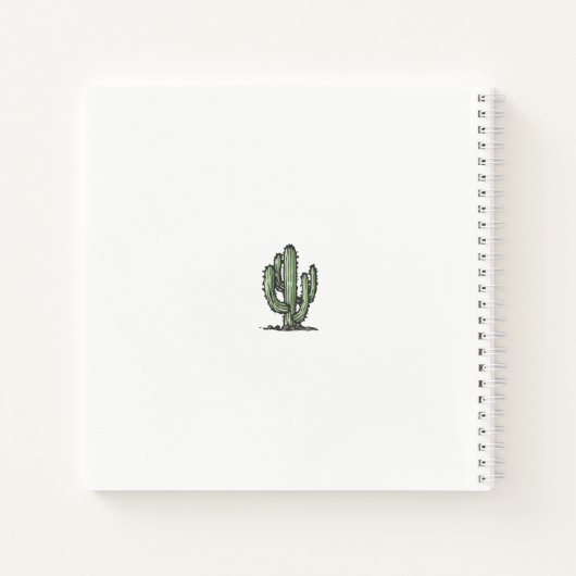 Kakteen Sukkulenten Pflanze Handgezeichnete botani Notizblock (Rückseite)