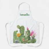 Kakteen Sukkulentes Monogramm Apro Schürze (Vorderseite)