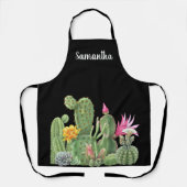 Kakteen Sukkulentes Monogramm Schürze (Vorderseite)