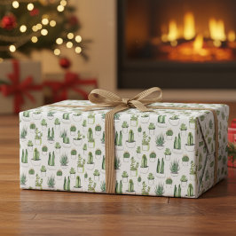 Kakteen-Themed Gift Wrapping Paper Geschenkpapier