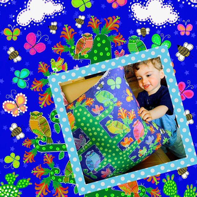 Kakteen Tree with Owls and Birds Kissen (Von Creator hochgeladen)