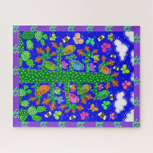 Kakteen Tree with Owls and Birds Puzzle (Horizontal)