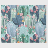 Kakteen-Überlastpapier Geschenkpapier (Flach)