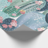 Kakteen-Überlastpapier Geschenkpapier (Ecke)