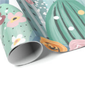 Kakteen-Überlastpapier Geschenkpapier (Rolleneckpunkt)