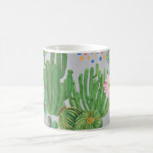 Kakteen und Blume, Aquarellmalerei. Kaffeetasse (Mittel)