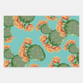 Kakteen und Blüten Geschenkpapier Set (Vorderseite 2)