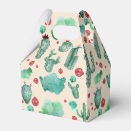 Kakteen und Ladybug-Muster - beigefarbener Hinterg Geschenkschachtel