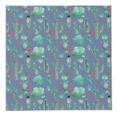Kakteen und Ladybug-Muster - blauer Hintergrund Würfel (Vorderseite)